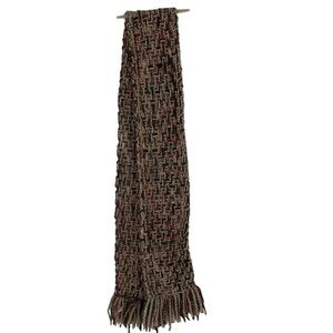 Manos del Uruguay Wool + Silk Woven Scarf with Fringe Multicolor Stunning